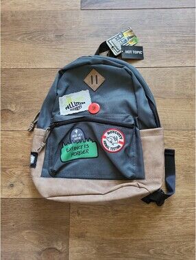 Beetlejuice Astrid Schmid Backpack By Hot Topic With Patches. NWT Nature.